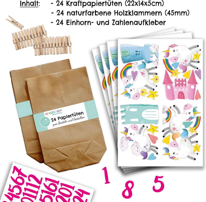 Immagine prodotto Papierdrachen Einhörner