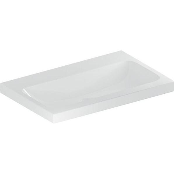 Geberit, Waschbecken, iCon Light Waschtisch, 75 cm x 48 cm, ohne Hahnloch, ohne Überlauf,501835 (480 mm, 750 mm)