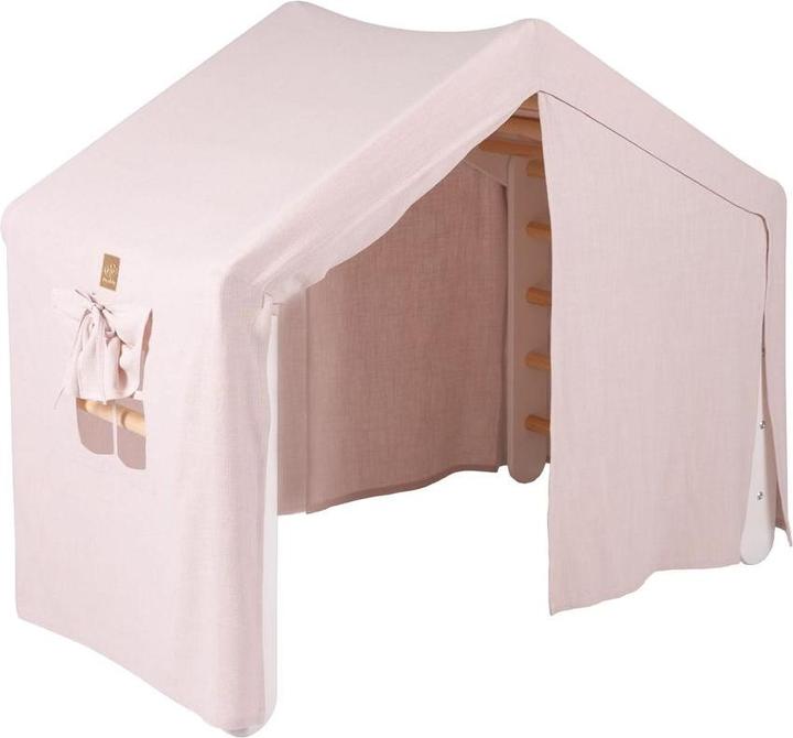 Produktbild Activity Board Grosses Haus mit Faltbarer Kinderleiter 112x61x94 cm für das Zimmer, Holz, Leinen, Baumwolle