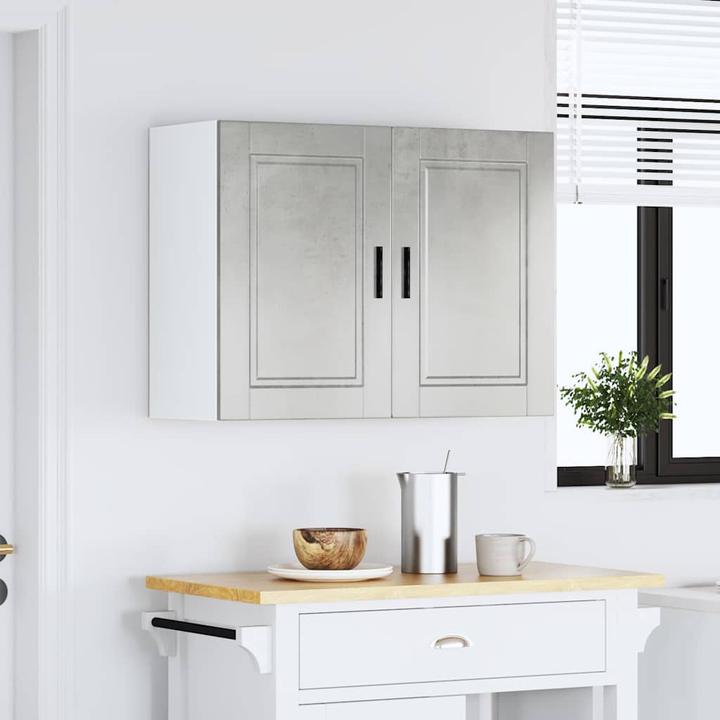 Image du produit VidaXL Armoire murale de cuisine Porto Gris béton Matériau bois Armoire murale de cuisine (80 x 31 x 60 cm)