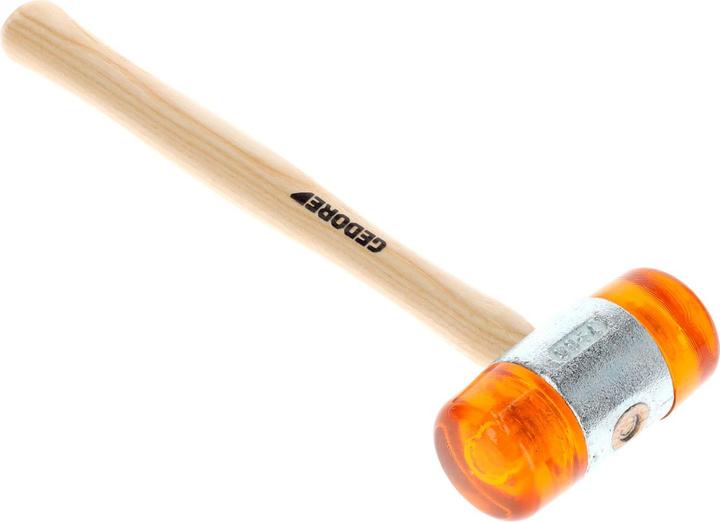 Actual product image Gedore Plastic hammer, Ø 60 mm, Replaceable heads made of cellulose acetate, Sturdy ash handle (1392 g)