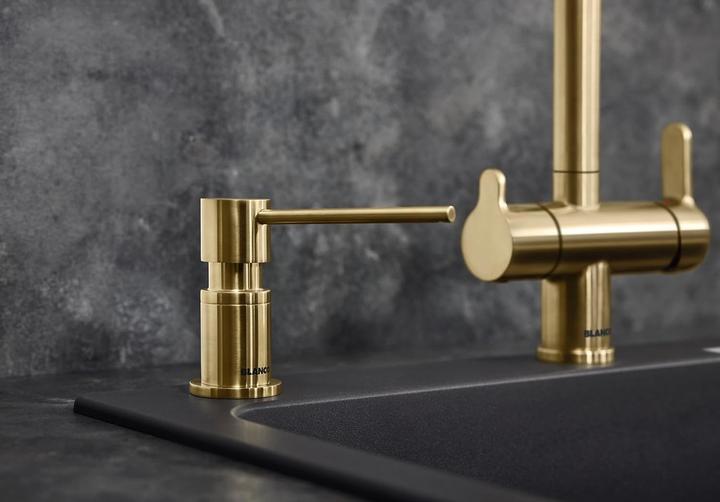 Productafbeelding Blanco LATO afwasmiddeldispenser satijn donker staal | Geschikt voor alle keukenmengkranen | Handig