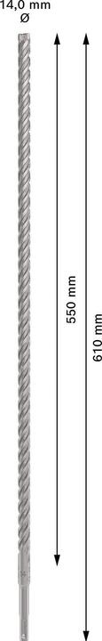 Produktbild Bosch Zubehör PRO SDS plus-5X Hammerbohrer, 14 x 550 x 610 mm (14 Millimeter)