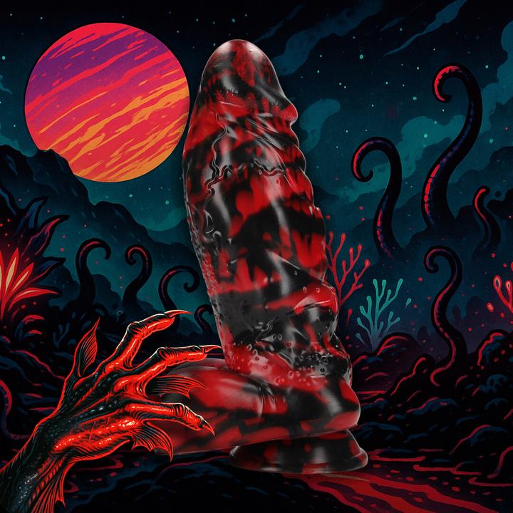 Produktbild Ouch! Demon Master - Silicone Dildo - Red/Black