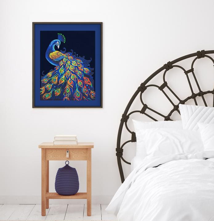 Actual product image Diamond Dotz Diamond Painting Neon Pfau