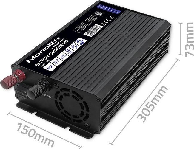 Immagine prodotto Qoltec ładowarka Do Akumulatorów Lifepo4 Agm Gel Sla | 40a | 12v (12V, 40 A)