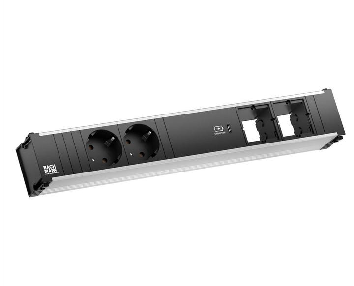 Actual product image Bachmann CONI 2xCEE7/3 1xUSB C 60W earthing contact GST18 plug (3x, CEE 7/3)
