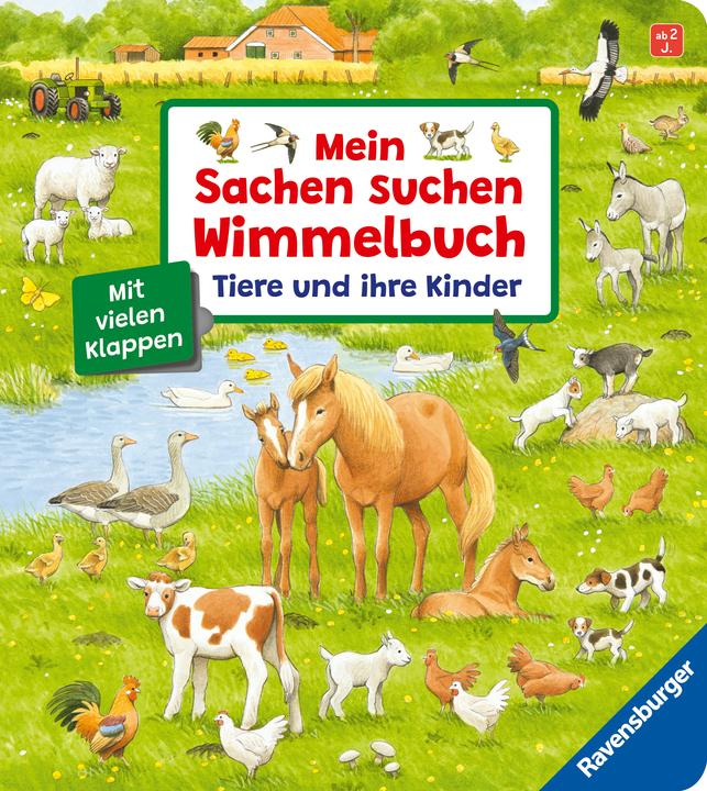 Actual product image Ravensburger My things to look for hidden object book: Animals and their children (German)