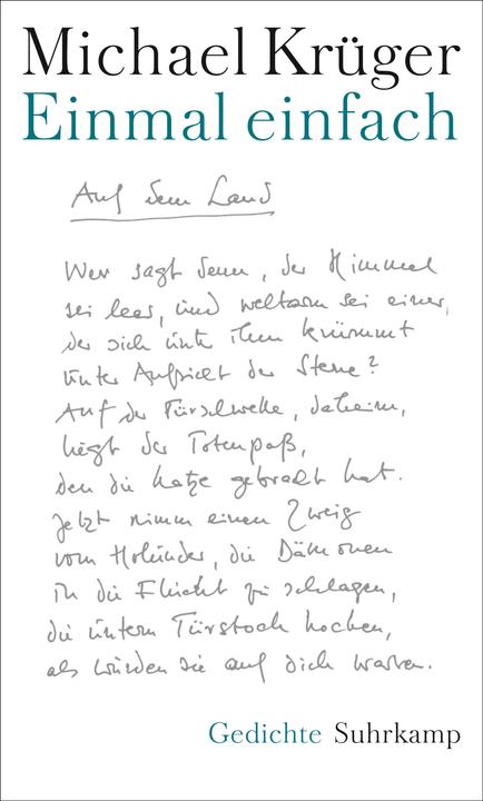 Produktbild Einmal einfach (Deutsch, Michael Krüger, 2018)
