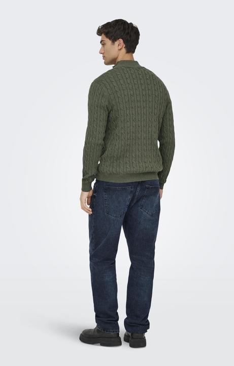 Produktbild Only & Sons Onsloui Reg 12 Cabel Half Zip Knit Noos (M)