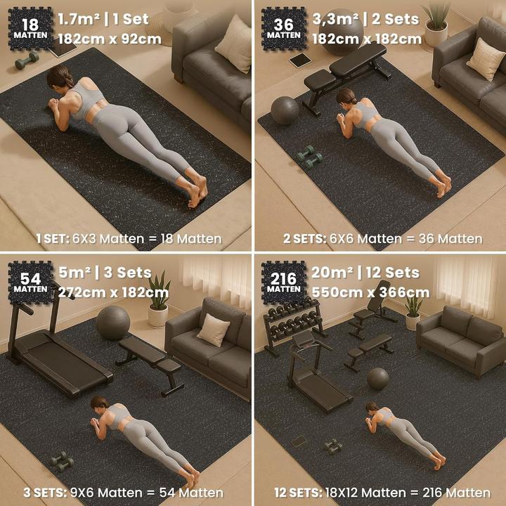 Actual product image BeMaxx Bodenschutzmatten Set (1 cm)