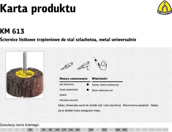 Actual product image Klingspor KM 613 - small abrasive mops 60 x 20 x 6 mm (60)