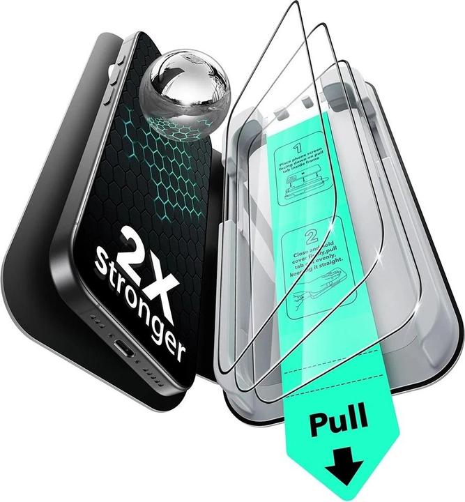 Image du produit ESR Tempered Glass UltraFit (3 pack) (3 pcs, Apple iPhone 16 Pro, Apple iPhone 17)