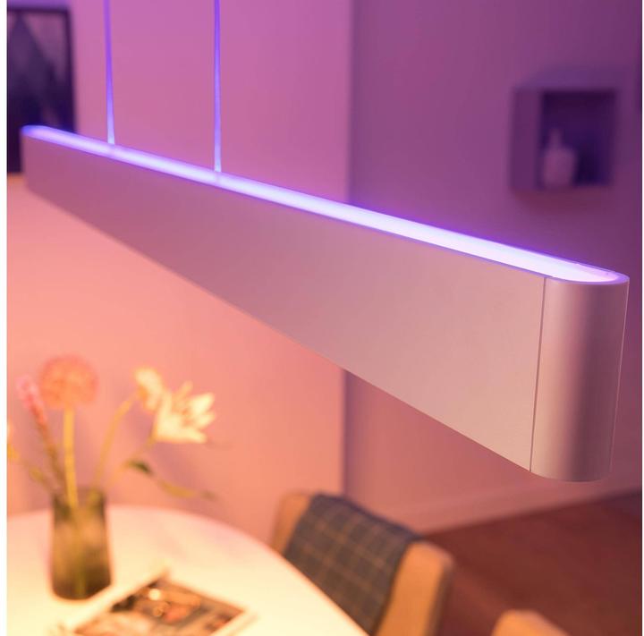 Produktbild Philips White Col. Amb. Ensis Pendelleuchte Weiss und DimmSwitch (4750 lm)