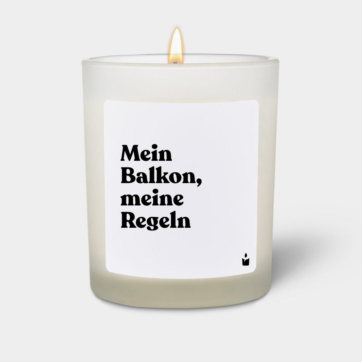 Chatty Candles, Candela profumata, Duftkerze Woody Mein Balkon, meine Regeln