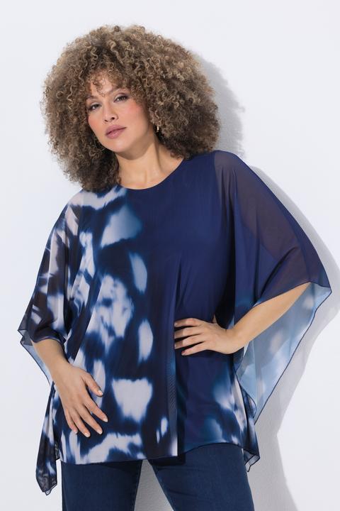 Produktbild Ulla Popken Mesh-Bluse, doppellagig, Oversized, Rundhals, Halbarm (42, 44)