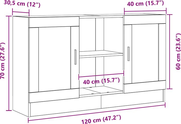 Image du produit vidaXL Modernes Sideboard (30.50 x 30.50 x 70 cm)
