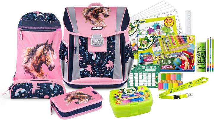 Image du produit Jolly Kit cartable Classic Best Friends Forever fibre synthétique rose/bleu (22 l)