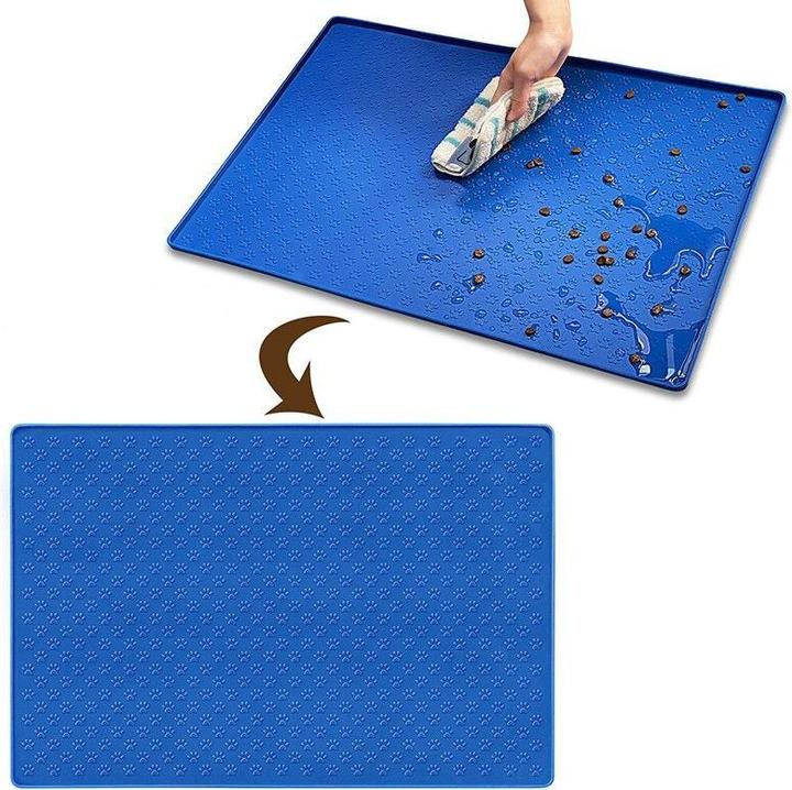 Actual product image Hermex Silicone Food Bowl Mat Floor Protector Dog Food Mat Pink