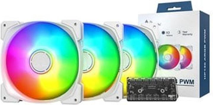 Produktbild Montech HP140 ARGB PWM 3 in 1 Pack White (140 mm, 3 x)