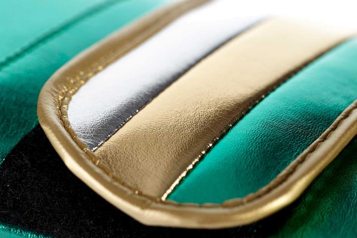 Immagine prodotto adidas Guantoni da boxe Speed 500 verde/oro in microfibra, ADISBG501 (14 OZ)