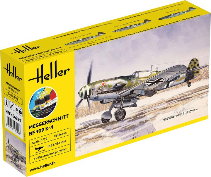 Produktbild Heller STARTER KIT Messerschmitt Bf 109 K-4