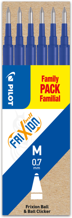 Image du produit Pilot FriXion Recharge Set à 6 (Recharger, Bleu, 0.70 mm)