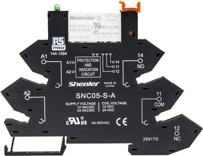 Produktbild RS PRO Interface Relay Module Spring 12Vacdc