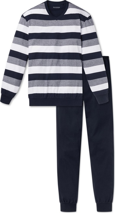 Produktbild Schiesser langer Herren Pyjama / Schlafanzug mit Bündchen (62)