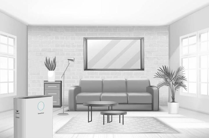 Produktbild Laserliner AirBreeze 360UV Luftreiniger 80m² Weiss (80 m²)