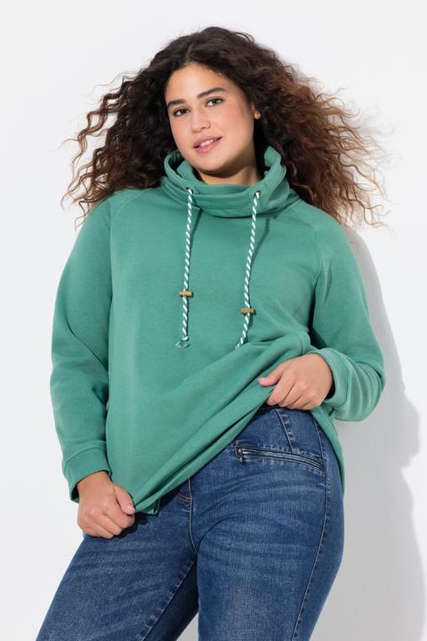 Produktbild Ulla Popken Sweatshirt, weiter Stehkragen, Taschen, Raglan-Langarm (68)