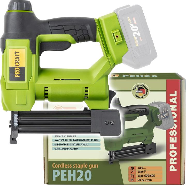 Produktbild Procraft PEH20 Akku Tacker 20 V 15 - 32 mm Solo - ohne Akku, ohne Ladegerät