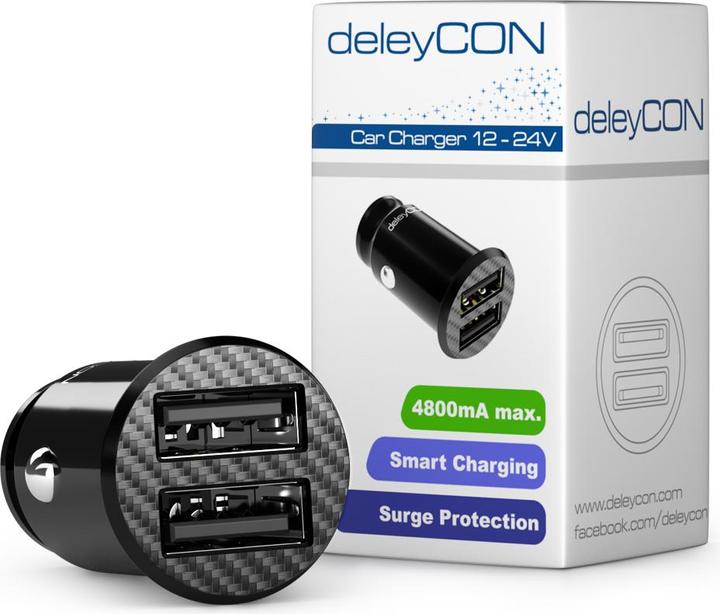 Produktbild deleyCON Mehrfach-KFZ-Steckdose MK-MK4191 2x2.4A