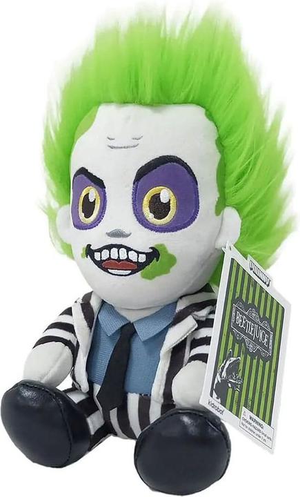 Actual product image Kidrobot Beetlejuice Phunny plush figure Beetlejuice Sitting with Striped Outfit 18 cm (18 cm)