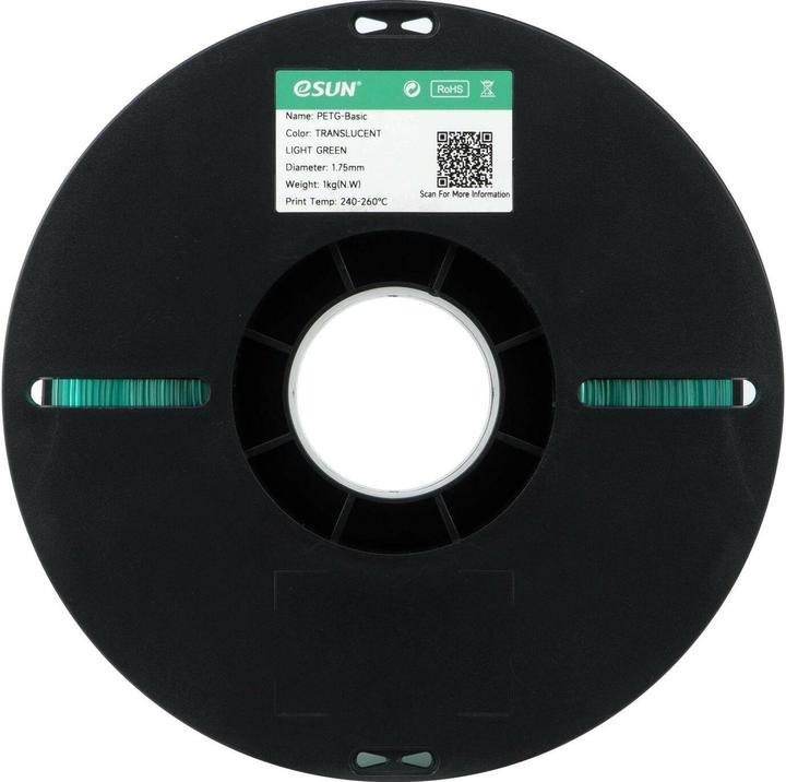 Actual product image eSUN Filament PETG-Basic, Transluzent 1.75 mm 1 kg, Material (1.75 mm, 1370 g)