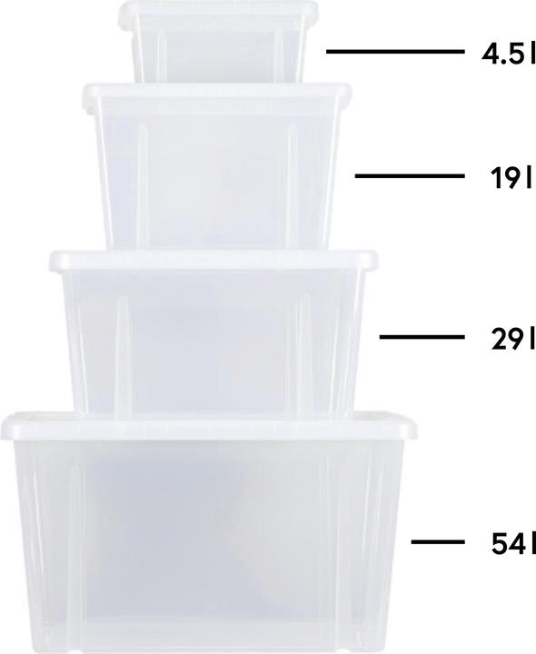 Produktbild Galaxus Allzweckbox - 5er Set (29 x 19 x 13 cm, 4.50 l)