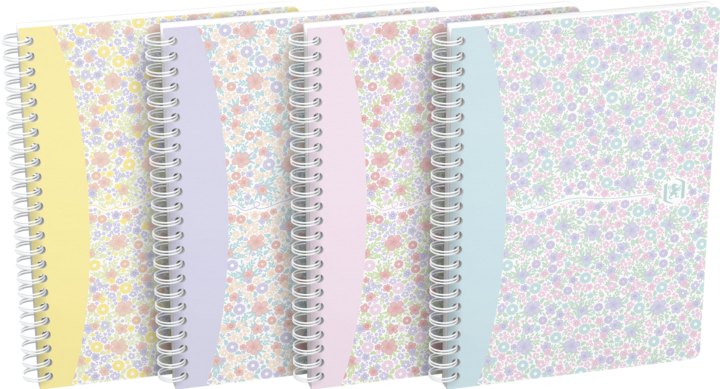 Produktbild Oxford FORME FLORAL - Spiralbuch (A5, Kariert, Harter Einband)