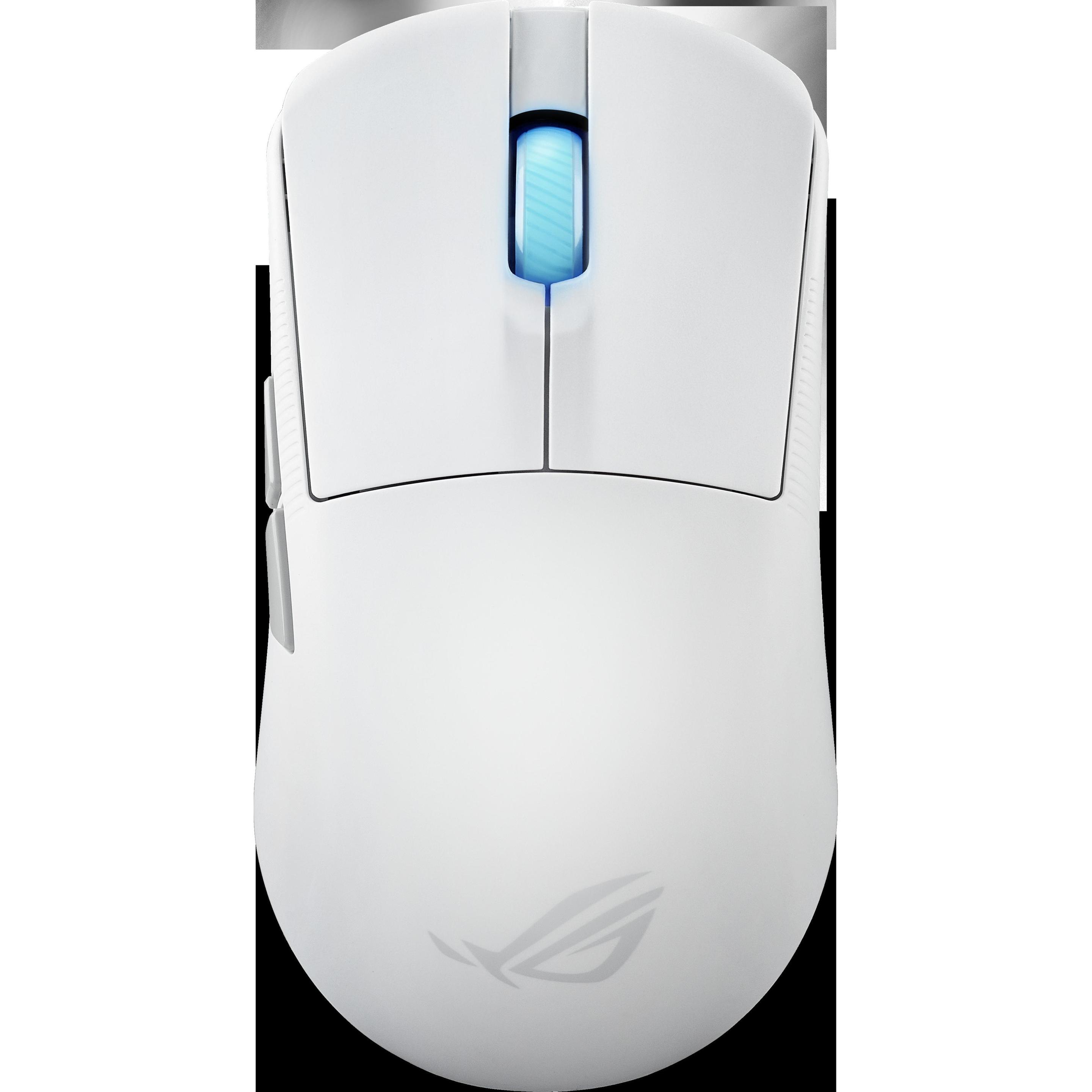 ASUS ROG Harpe Ace Mini (Kabellos, Kabelgebunden), Maus, Weiss