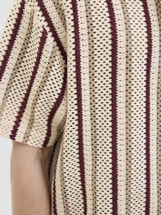 Actual product image Jack & Jones Jorbellagio Crochet Shirt Ss Sn (XL)