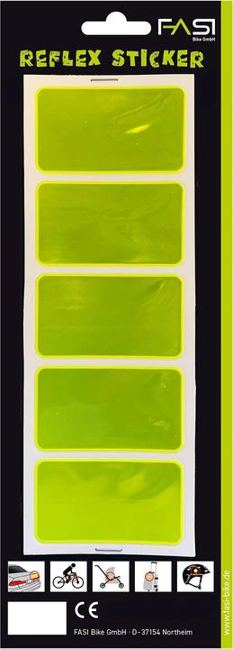 Fasi reflective squares self-adhesive yellow (5 Sticker)