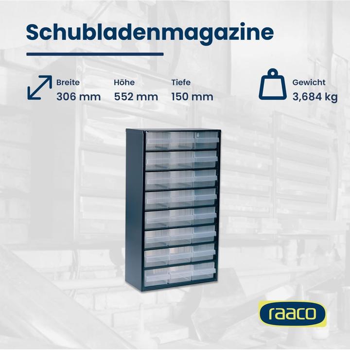 Produktbild Raaco Stahlmagazin 1224-02 blau (30.60 cm, 55.20 cm)