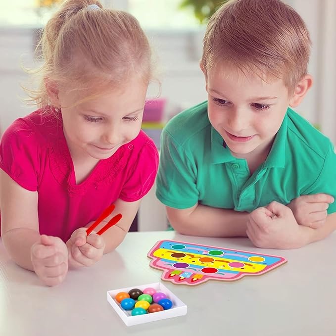 Immagine prodotto Activity Board Perline a clip classificazione dei colori abbinamento giocattolo bambini logica concentrazione