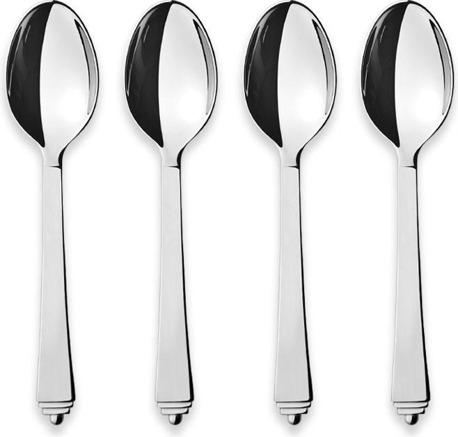 Georg Jensen Pyramid Teelöffel (4 Stk., Besteck Set)