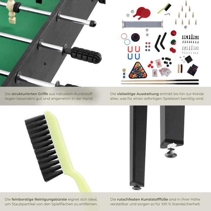 Actual product image tectake Multifunctional games table SirGameALot, 15in1, with accessories