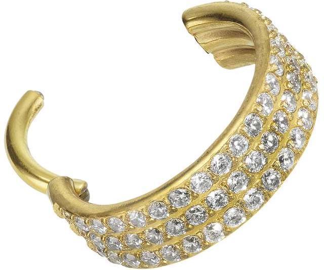 Actual product image Bijouteria Ear piercing (PVD coating (gold coloured), Crystal, Titanium)