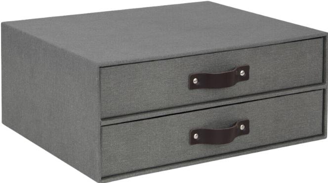 Produktbild Bigso BIRGER Schubladenbox 2 Fächer Canvas (A4)