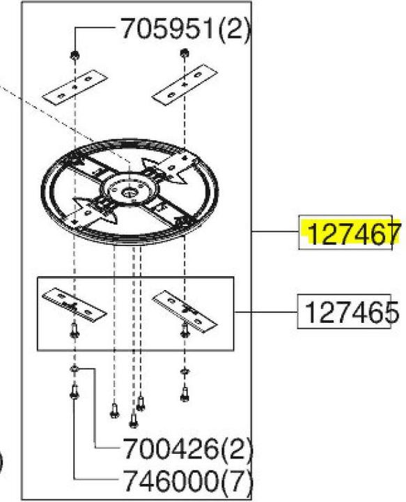Produktbild AL-KO Messerteller Für Robolinho® 1150 W (BestehendAus 1x Messerscheibe (Mähroboter, Rasenmäher Messer + Ersatzmesser Gartenmaschinen)