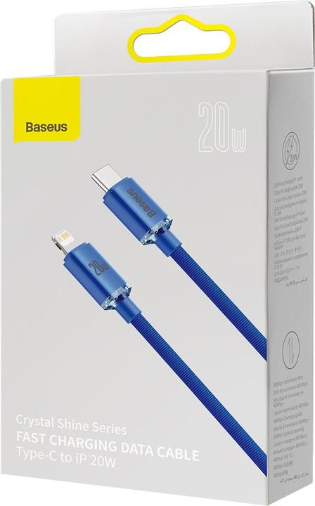 Produktbild Baseus Crystal Shine Series Fast Charging Data Cable Type-C to iP 20W 2m Blue (2 m, USB 2.0, 20 W)