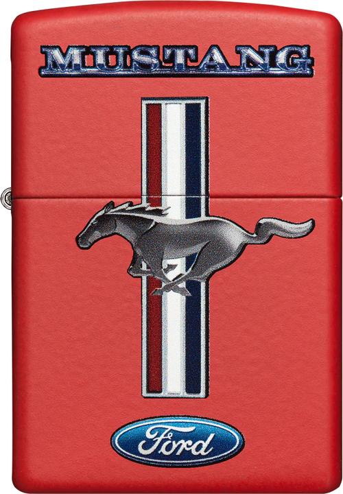 Actual product image Zippo Ford Mustang Red Matte