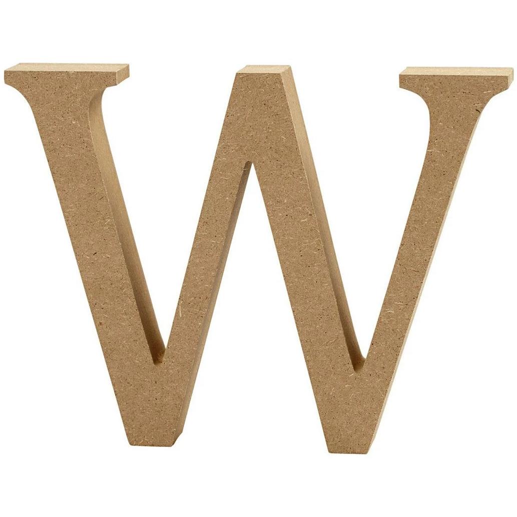 Creativ Company, Holzbuchstaben + Stoffbuchstaben, Holzbuchstabe W